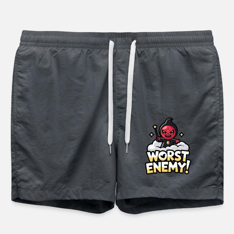 WORST ENEMY - Swim Trunks - anthracite