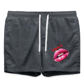 girl kiss - Short de bain - charbon - Devant - AI Model Male 185 light (185cm)