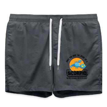 Scorpio Shirt Sign Of Zodiac Horoscope - Swim Trunks - anthracite - Front - AI Model Male 185 light (185cm)