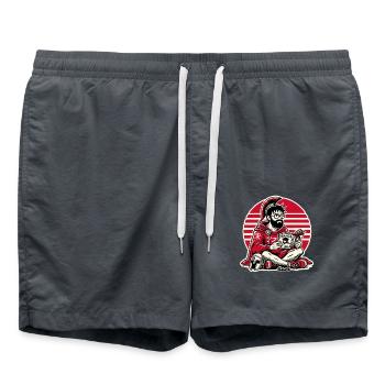 Adulte Sparte Fan Boy Leo de Nidas Cosplay - Short de bain - charbon - Devant - AI Model Male 185 light (185cm)
