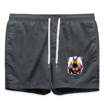 Doberman Chien Muscles Entraînement Bête - Short de bain - charbon - Devant - AI Model Male 185 light (185cm)