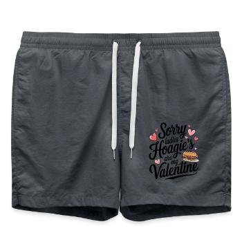 Sorry Ladies Hoagie’s are my Valentine - Badeshorts - Anthrazit - Vorne - AI Model Male 185 light (185cm)
