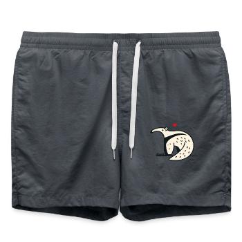 Funny anteater with heart - Swim Trunks - anthracite - Front - AI Model Male 185 light (185cm)