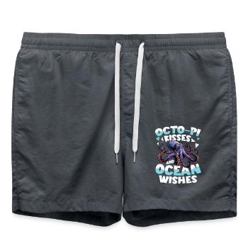 Octo-pi Kisses and Ocean Wishes - Badeshorts - Anthrazit - Vorne - AI Model Male 185 light (185cm)
