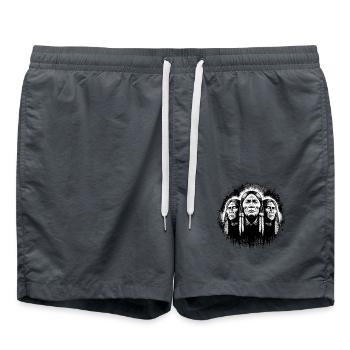 Indianer Häuptling für Indianer Fan - Badeshorts - Anthrazit - Vorne - AI Model Male 185 light (185cm)