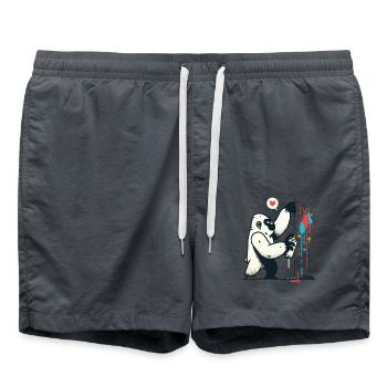 Graffiti gorille avec bombe aérosol - Short de bain - charbon - Devant - AI Model Male 185 light (185cm)