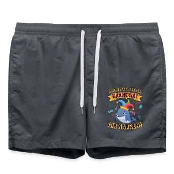 Konfetti Fasching Karneval Spaß Design Narren - Badeshorts - Anthrazit - Vorne - AI Model Male 185 light (185cm)