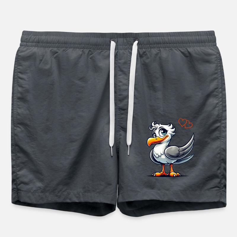 vogel comic - Badeshorts - Anthrazit