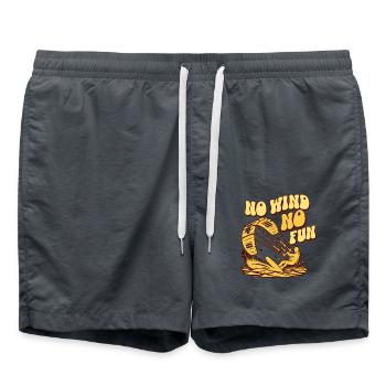 Kitesurfen Kitesurfer Kiteboard - Badeshorts - Anthrazit - Vorne - AI Model Male 185 light (185cm)
