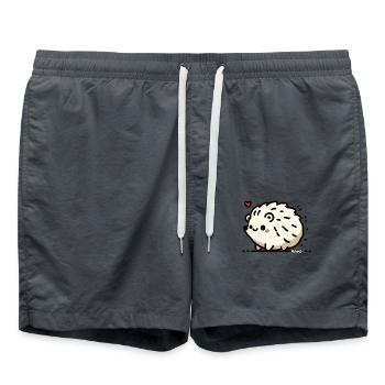 Stachelig süß, ein Igel mit Herz - Badeshorts - Anthrazit - Vorne - AI Model Male 185 light (185cm)