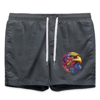 Adler Portrait - Badeshorts - Anthrazit - Vorne - AI Model Male 185 light (185cm)