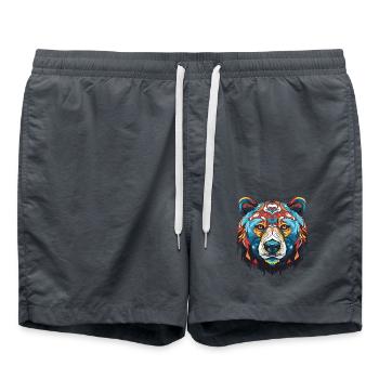 Portrait d’ours polaire Ours polaire - Short de bain - charbon - Devant - AI Model Male 185 light (185cm)