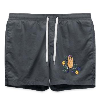 Cacahuète Printemps Pâques Poussin Perce-neige - Short de bain - charbon - Devant - AI Model Male 185 light (185cm)