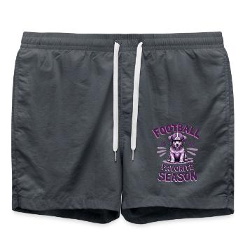 Football & Hund Football American Football - Badeshorts - Anthrazit - Vorne - AI Model Male 185 light (185cm)