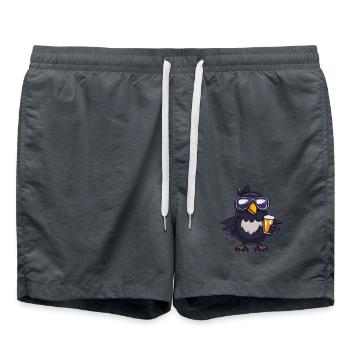 Raven Crow Après-ski Bière Bande dessinée - Short de bain - charbon - Devant - AI Model Male 185 light (185cm)