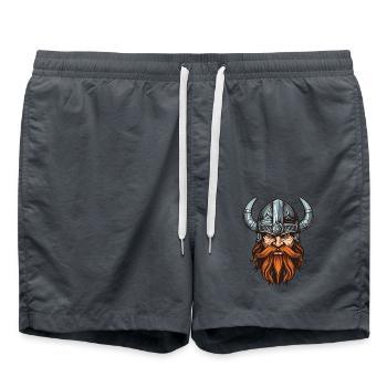 Guerrier viking Valhalla Odin - Short de bain - charbon - Devant - AI Model Male 185 light (185cm)