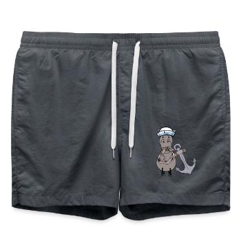 Hippocampe Enfants Enfant Marin Cheval Maritime Enfants - Short de bain - charbon - Devant - AI Model Male 185 light (185cm)
