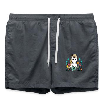 Gardener Horse Horses Pony Nature Garden Gardening - Swim Trunks - anthracite - Front - AI Model Male 185 light (185cm)