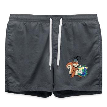 Squirrel Children Child Mountains Austria Tyrol - Swim Trunks - anthracite - Front - AI Model Male 185 light (185cm)