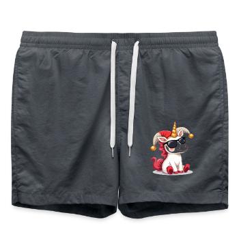 Karneval Karneval Einhorn Fasching Karneval Kostüm - Badeshorts - Anthrazit - Vorne - AI Model Male 185 light (185cm)
