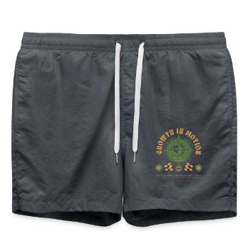 Croissance en mouvement – Déclaration de la boussole spirituelle - Short de bain - charbon - Devant - AI Model Male 185 light (185cm)
