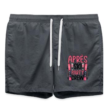 Équipe de fête après ski - Short de bain - charbon - Devant - AI Model Male 185 light (185cm)