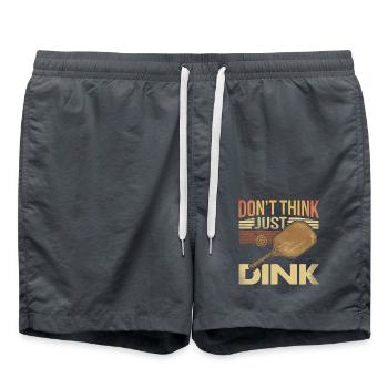 Don't Think Just Dink | Pickleball Fans - Swim Trunks - anthracite - Front - AI Model Male 185 light (185cm)
