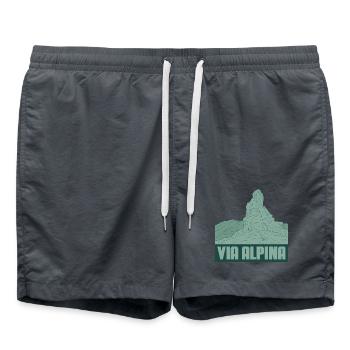 Via Alpina - Short de bain - charbon - Devant - AI Model Male 185 light (185cm)