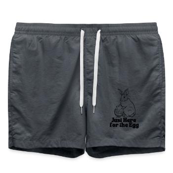 Just Here for the Egg - Swim Trunks - anthracite - Front - AI Model Male 185 light (185cm)