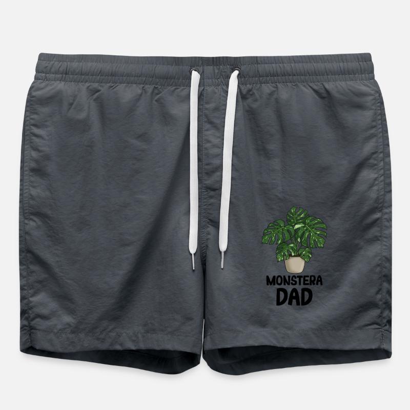 Papa Monstera - Short de bain - charbon