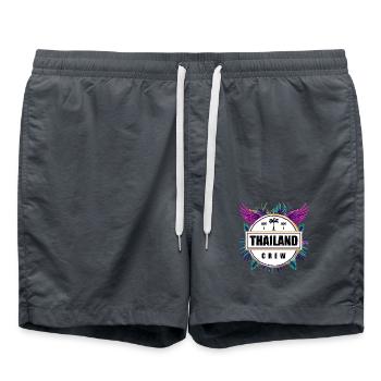 Thailand Crew Tropisch - Badeshorts - Anthrazit - Vorne - AI Model Male 185 light (185cm)