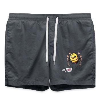 Chick Easter Kids Child Eggshell Baby Chicken - Swim Trunks - anthracite - Front - AI Model Male 185 light (185cm)