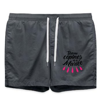 Team Copines de la Mariée EVJF Bride équipe Future - Short de bain - charbon - Devant - AI Model Male 185 light (185cm)
