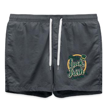 May the Luck of the Irish Charm Me - St Patrick’s - Badeshorts - Anthrazit - Vorne - AI Model Male 185 light (185cm)