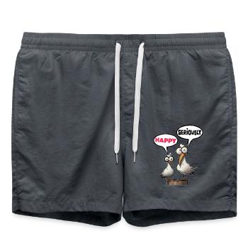 The Bäädden Seagulls - Seagull omg seriously - Swim Trunks - anthracite - Front - AI Model Male 185 light (185cm)