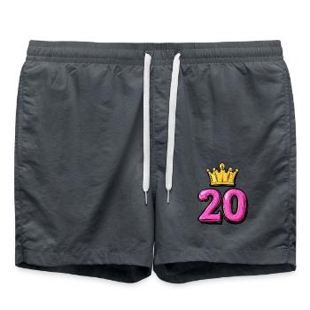 Couronne à 20 chiffres - Short de bain - charbon - Devant - AI Model Male 185 light (185cm)