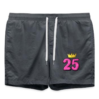 Couronne à 25 chiffres - Short de bain - charbon - Devant - AI Model Male 185 light (185cm)