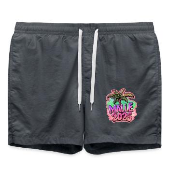 Malle 2025 Palm Tree - Swim Trunks - anthracite - Front - AI Model Male 185 light (185cm)