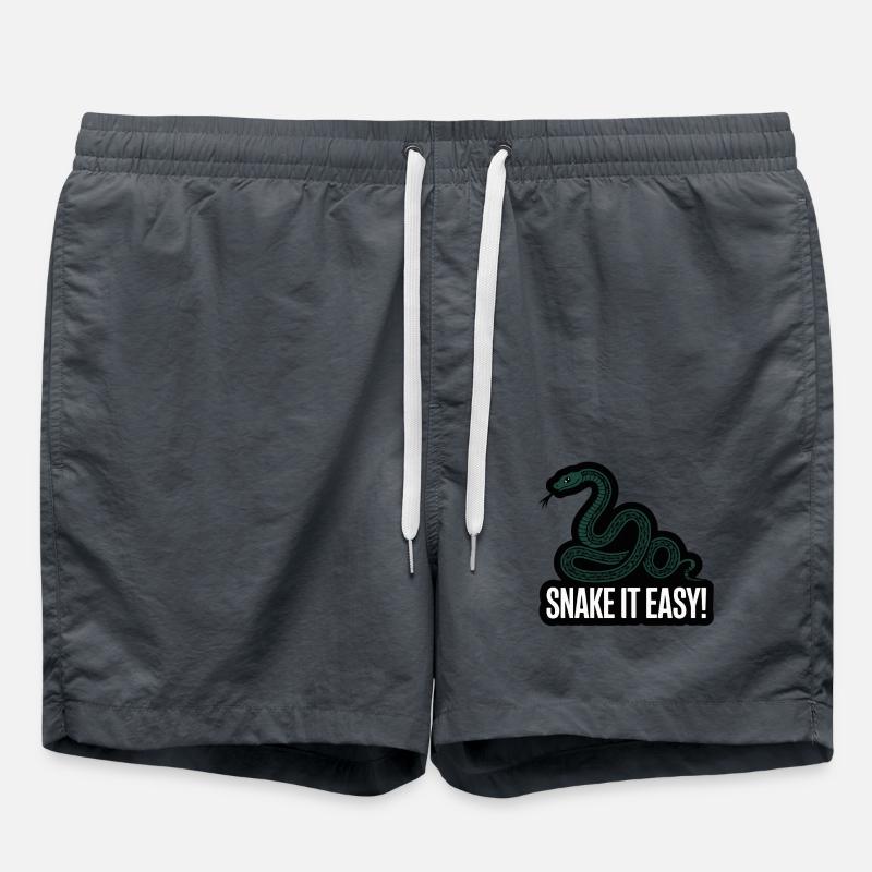 SNAKE IT EASY - Swim Trunks - anthracite