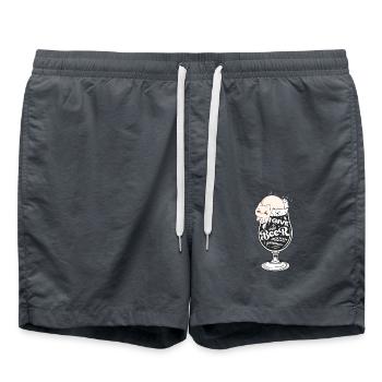 Funny Cat Beer Print Quote Funny Cat Beer - Swim Trunks - anthracite - Front - AI Model Male 185 light (185cm)