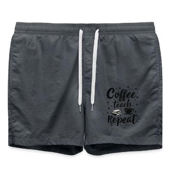 CoffeeTeach Repeat – Teacher Educator Education - Swim Trunks - anthracite - Front - AI Model Male 185 light (185cm)