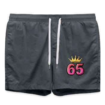 65 Number Krone - Swim Trunks - anthracite - Front - AI Model Male 185 light (185cm)
