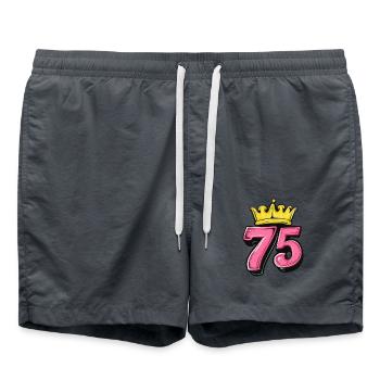 75 Number Krone - Swim Trunks - anthracite - Front - AI Model Male 185 light (185cm)