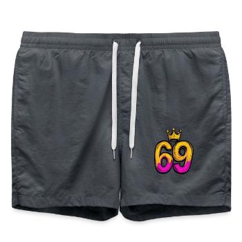 69 Number Krone - Swim Trunks - anthracite - Front - AI Model Male 185 light (185cm)