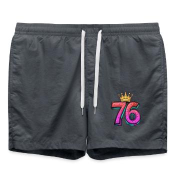 76 Number Krone - Swim Trunks - anthracite - Front - AI Model Male 185 light (185cm)