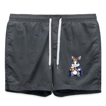 Hase Bier Lustig - Badeshorts - Anthrazit - Vorne - AI Model Male 185 light (185cm)