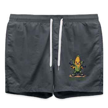 Gangster Maïs Hasta La Vista – Maïs en épi Gangster - Short de bain - charbon - Devant - AI Model Male 185 light (185cm)
