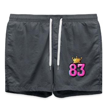 83 Number Krone - Swim Trunks - anthracite - Front - AI Model Male 185 light (185cm)