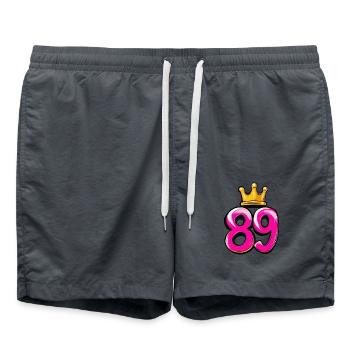 89 Number Crown - Swim Trunks - anthracite - Front - AI Model Male 185 light (185cm)
