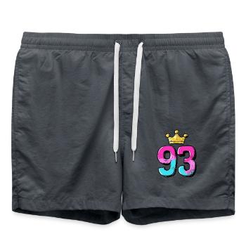 93 Number Krone - Swim Trunks - anthracite - Front - AI Model Male 185 light (185cm)